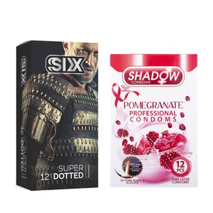  کاندوم سیکس مدل Super Dotted بسته 12 عددی به همراه کاندوم شادو مدل Pomegranate بسته 12 عددی
