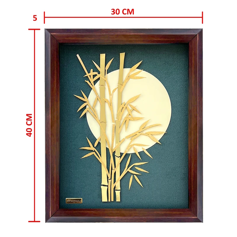 عکس شماره 2 : تابلو ورق طلا مارک گلد طرح بامبو کد tf187