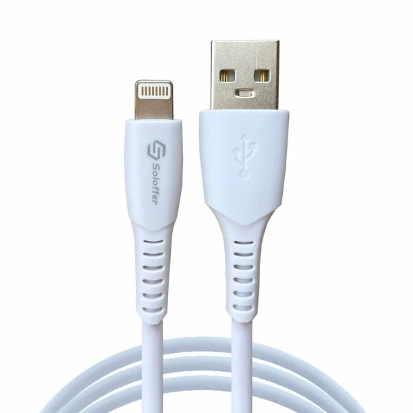 کابل تبدیل USB به لایتنینگ سولوفر مدل iphone-7 طول یک متر
