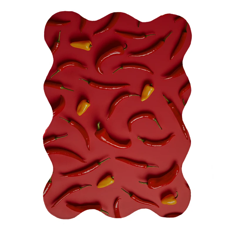 پادری مدل دالبر طرح فلفل کد 8530 سایز 80x110 سانتی متر 