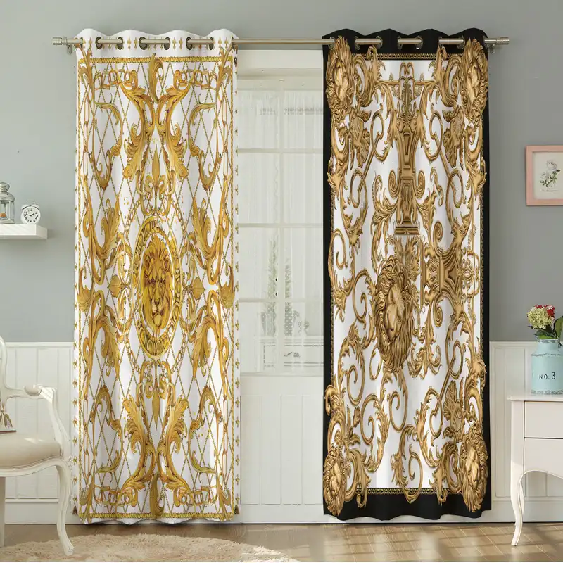 پرده نیروانا طرح سنتی مدل مخمل کد 5201سایز 140×280 سانتی متر