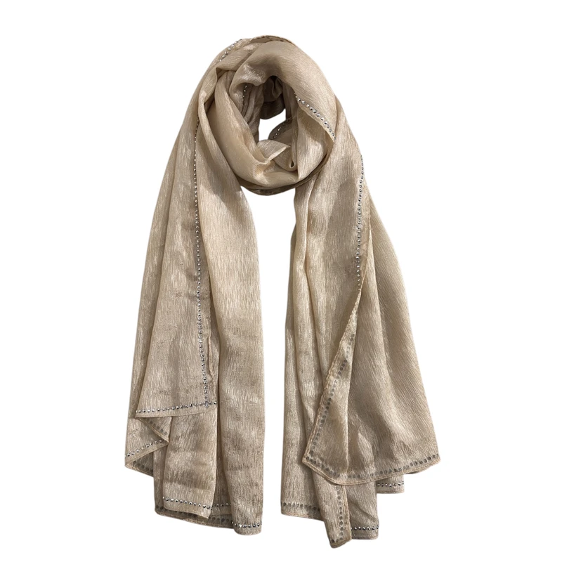 شال زنانه مدل ابریشم سیلک دور نگین کد 974076