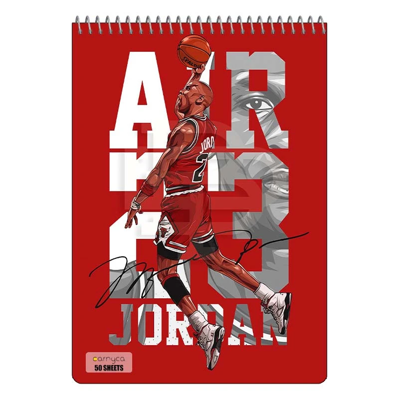 دفتر نقاشی 50 برگ سیمی کارنیکا طرح جردن Jordan کد 83007