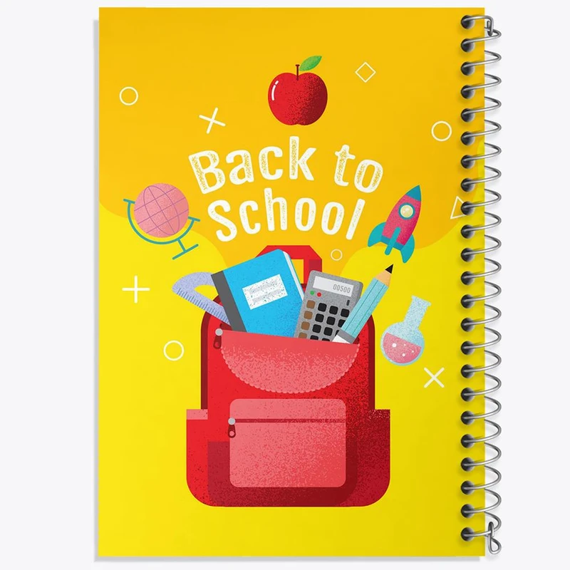 دفتر شطرنجی 50 برگ خندالو طرح بازگشت به مدرسه کد 30040