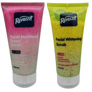 اسکراب لایه بردار پوست رینوزیت مدل blackhead حجم 200 میلی لیتر به همراه اسکراب لایه بردار پوست رینوزیت مدل whitening حجم 200 میلی لیتر