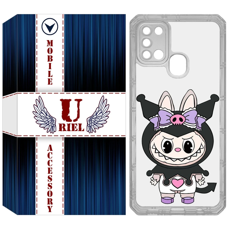 کاور یوریل قاب مدل Clear کد 137 طرح لبوبو Labubu مناسب برای گوشی موبایل سامسونگ Galaxy A21S