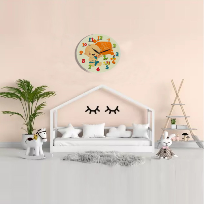 ساعت دیواری کودک مدل baby کد K303
