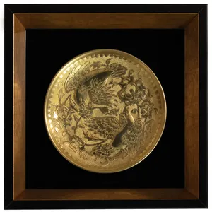 تابلو قلمزنی طرح گل و مرغ کد A102