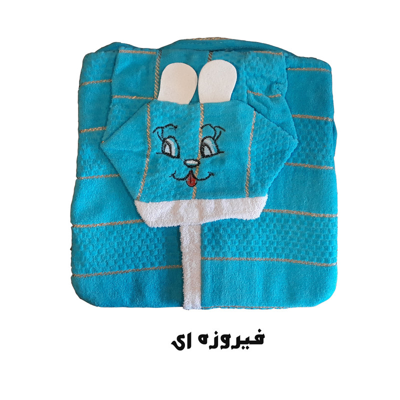 حوله پالتویی کودک مدل خرگوشی سایز 70