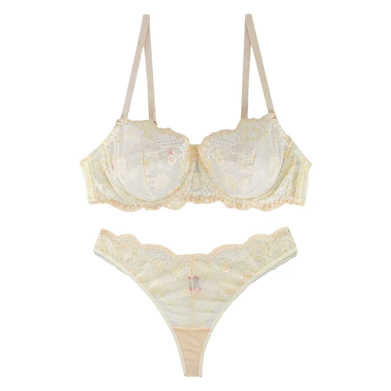 ست سوتین و شورت زنانه پدلی مدل فنردار توری کد P223