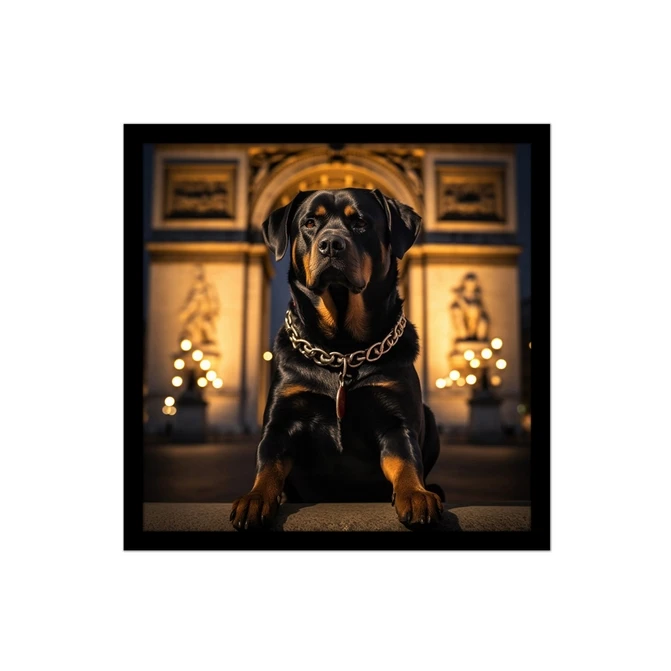 تابلو نوری بکلیت طرح حیات وحش سگ مدل لایت باکس B-MID-20450