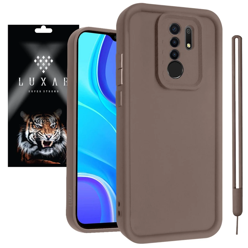 کاور لوکسار مدل redmi9 -Puffer band مناسب برای گوشی موبایل شیائومی Redmi 9 / Redmi 9 Prime / Poco M2 به همراه بند آویز