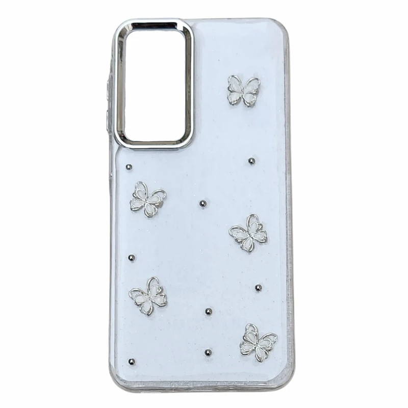 کاور مدل رزینی شاین طرح پروانه مناسب برای گوشی موبایل سامسونگ Galaxy A16
