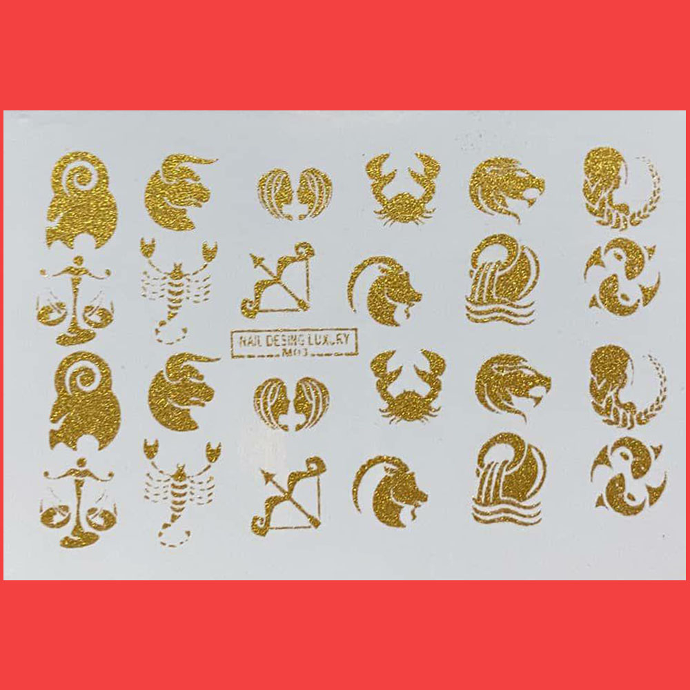 استیکر طراحی ناخن طرح متولدین ماه مدل M03T