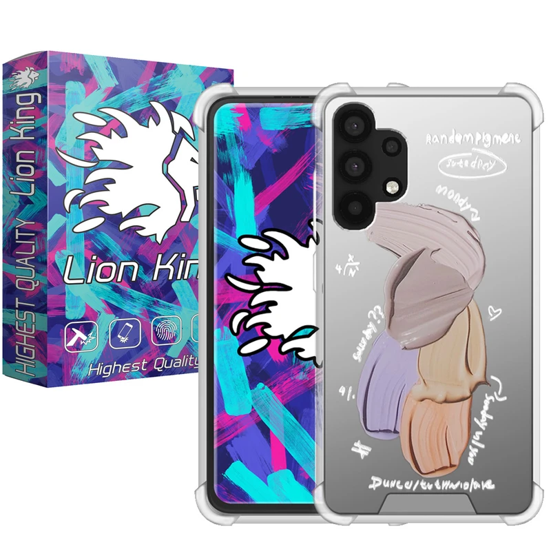 کاور لاین کینگ مدل آینه ایی نشکن طرح گواش مناسب برای گوشی موبایل سامسونگ Galaxy A32 4G
