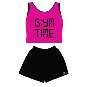 ست تاپ و شلوارک زنانه مدل تایم کد TSZS010