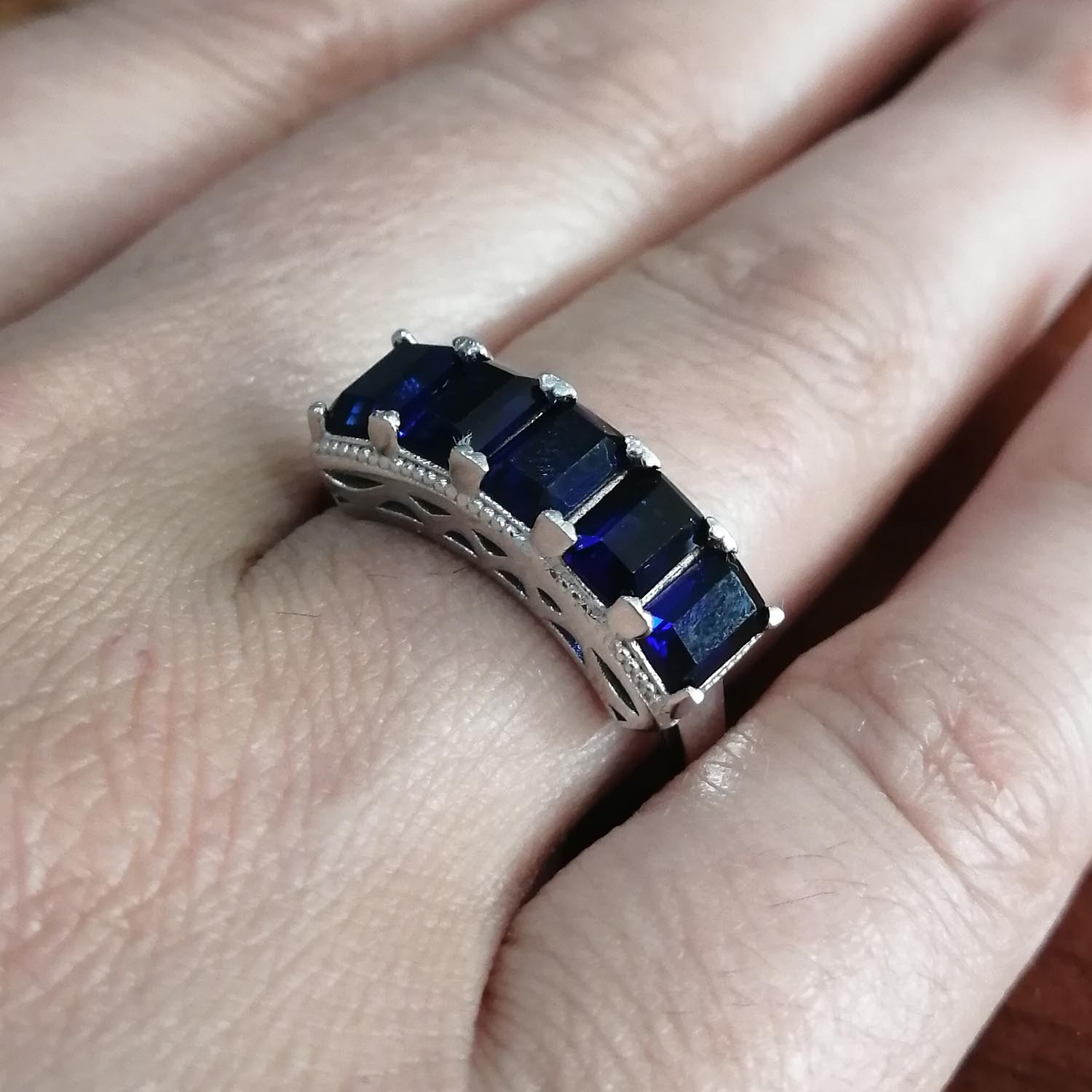 انگشتر نقره زنانه مدل جواهری سواروفسکی کد JS5416