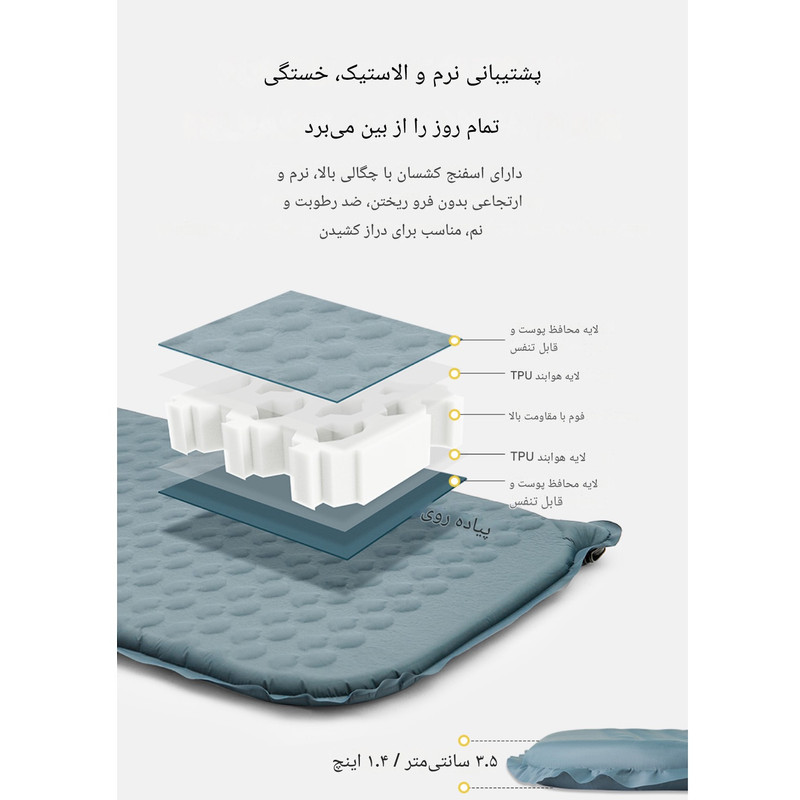 زیرانداز کیسه خواب نیچرهایک کد CNK2300DZ013 مدل مومیایی