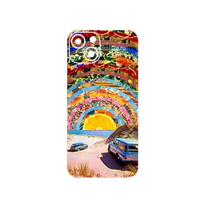 MAHOOT Collage of Orange Sky Cover Sticker for Apple iPhone 13