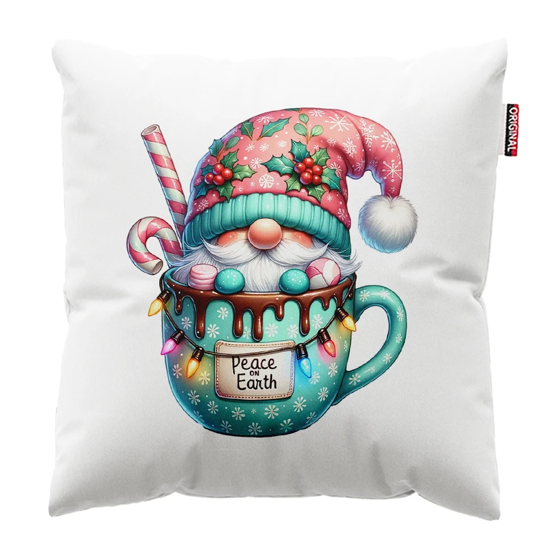 کوسن پاد آفرین مدل کریسمس طرح بابانوئل کاج گوزن آدم برفی کد PK302645 سایز 30*30 سانتی متر