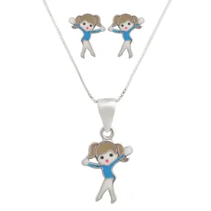 نیم ست نقره زنانه مدل عروسک کد M3027