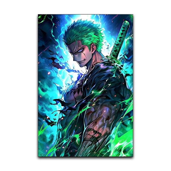 تابلو شاسی گوفی مدل انیمه وان پیس رورونوآ زورو طرح Roronoa Zoro One Piece Anime کد SIDE11