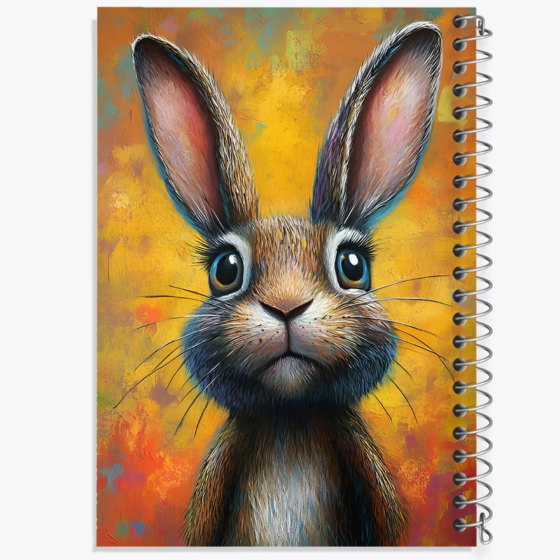 دفتر ژورنال نویسی 50 برگ خندالو مدل نقطه ای طرح خرگوش کد F6785