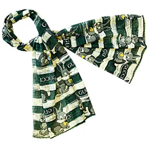 شال دخترانه  مدل سوپر نخ طرح خرگوش کد  AF - 33362