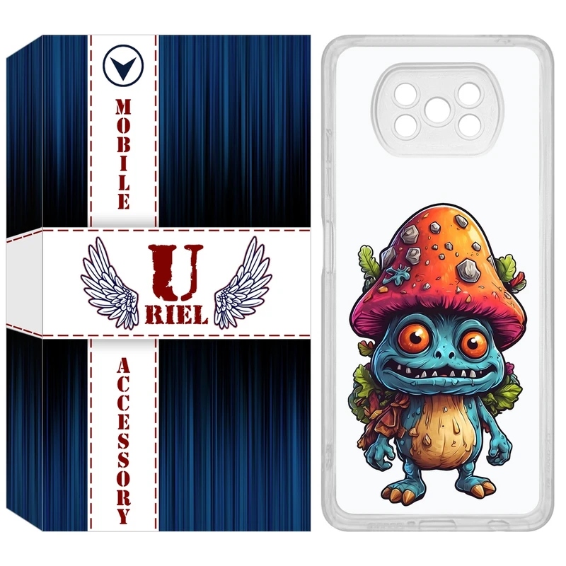 کاور یوریل مدل Clear کد 47 طرح قارچ مناسب برای گوشی موبایل شیائومی Poco X3 / X3 Pro / X3 NFC