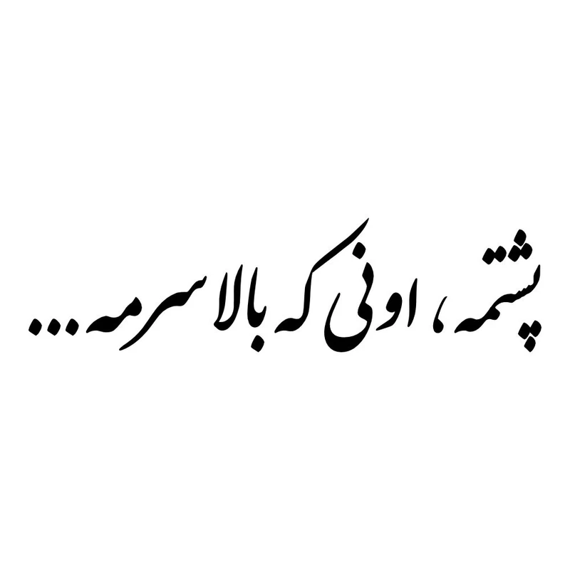 برچسب بدنه خودرو طرح پشتمه اونی که بالا سرمه کد MT-B512