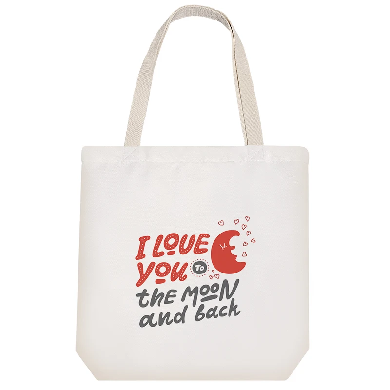 ساک خرید خندالو مدل I Love You To The Moon And Back کد 8244