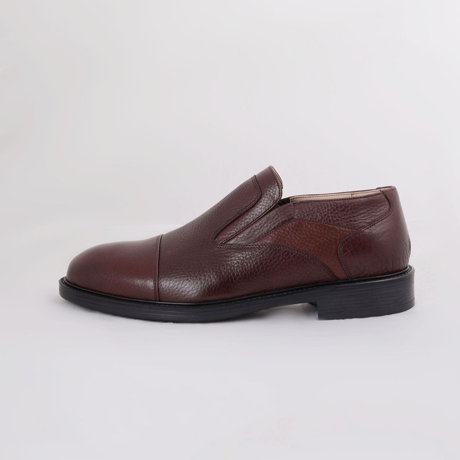 کفش مردانه کرمانی مدل چرم طبیعی کد 1082 رنگ قهوه ای -  - 7