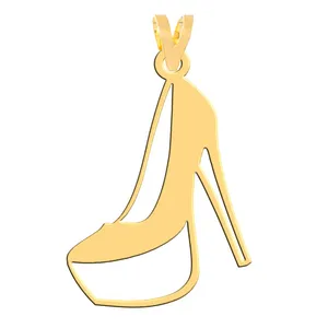 آویز گردنبند طلا 18 عیار زنانه فرشته مدل کفش پاشنه دار  WNL-000530