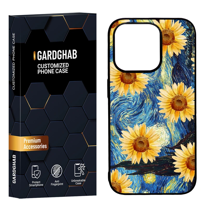 کاور گارد قاب مدل دورژله ای پشت گلس هنری مناسب برای گوشی موبایل اپل iPhone15 pro