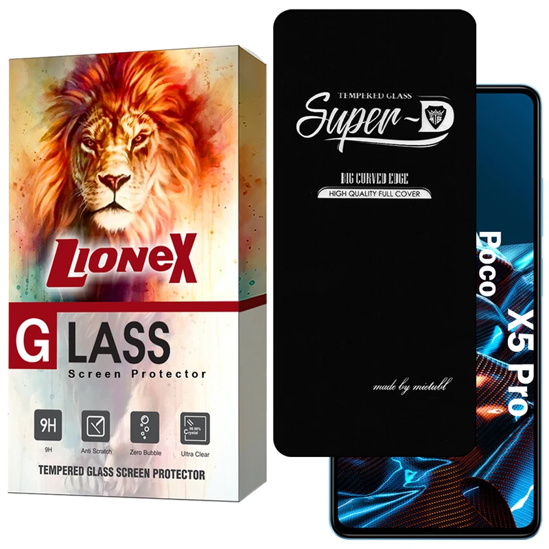 محافظ صفحه نمایش لایونکس مدل SUPERDNL مناسب برای گوشی موبایل شیائومی Poco X5 Pro