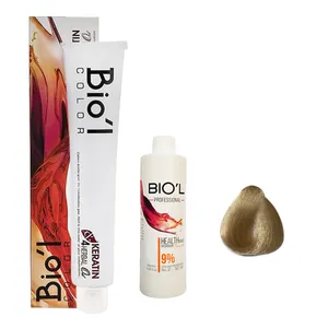 کیت رنگ مو بیول سری HONEY شماره 9.13 حجم 100 میلی لیتر رنگ بلوند کنفی خیلی روشن