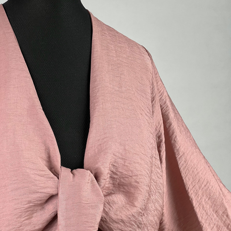 شومیز زنانه مدل گره ای کد AK1015 رنگ کالباسی