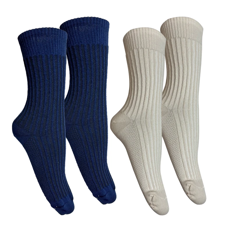 جوراب ساق بلند زنانه تن پوش هنگامه مدل کبریتی برجسته کد UK بسته 2 عددی