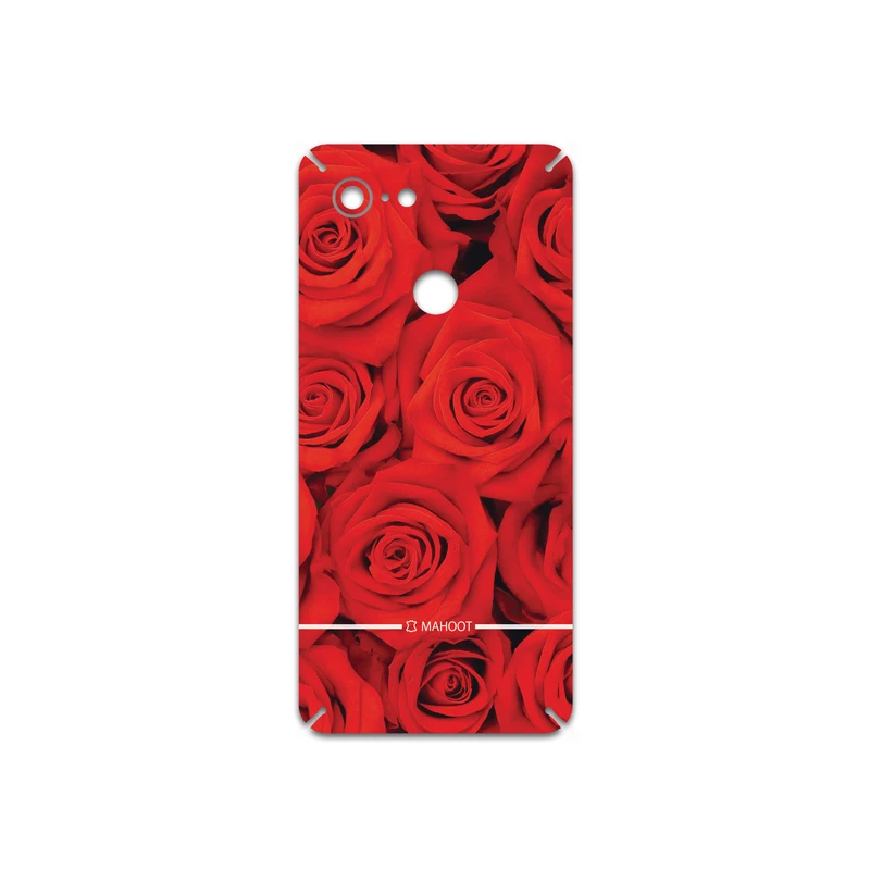 برچسب پوششی ماهوت مدل Red-Flower مناسب برای گوشی موبایل گوگل Pixel 3