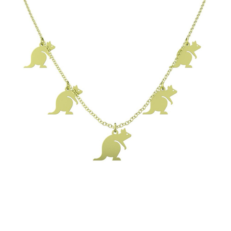 گردنبند طلا 18 عیار زنانه مدوپد مدل کانگرو کد RNA16063