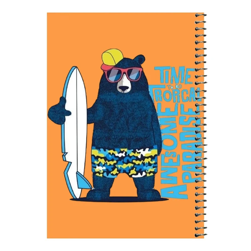 دفتر مشق 80 برگ اس جی مدل خرس اسکی    