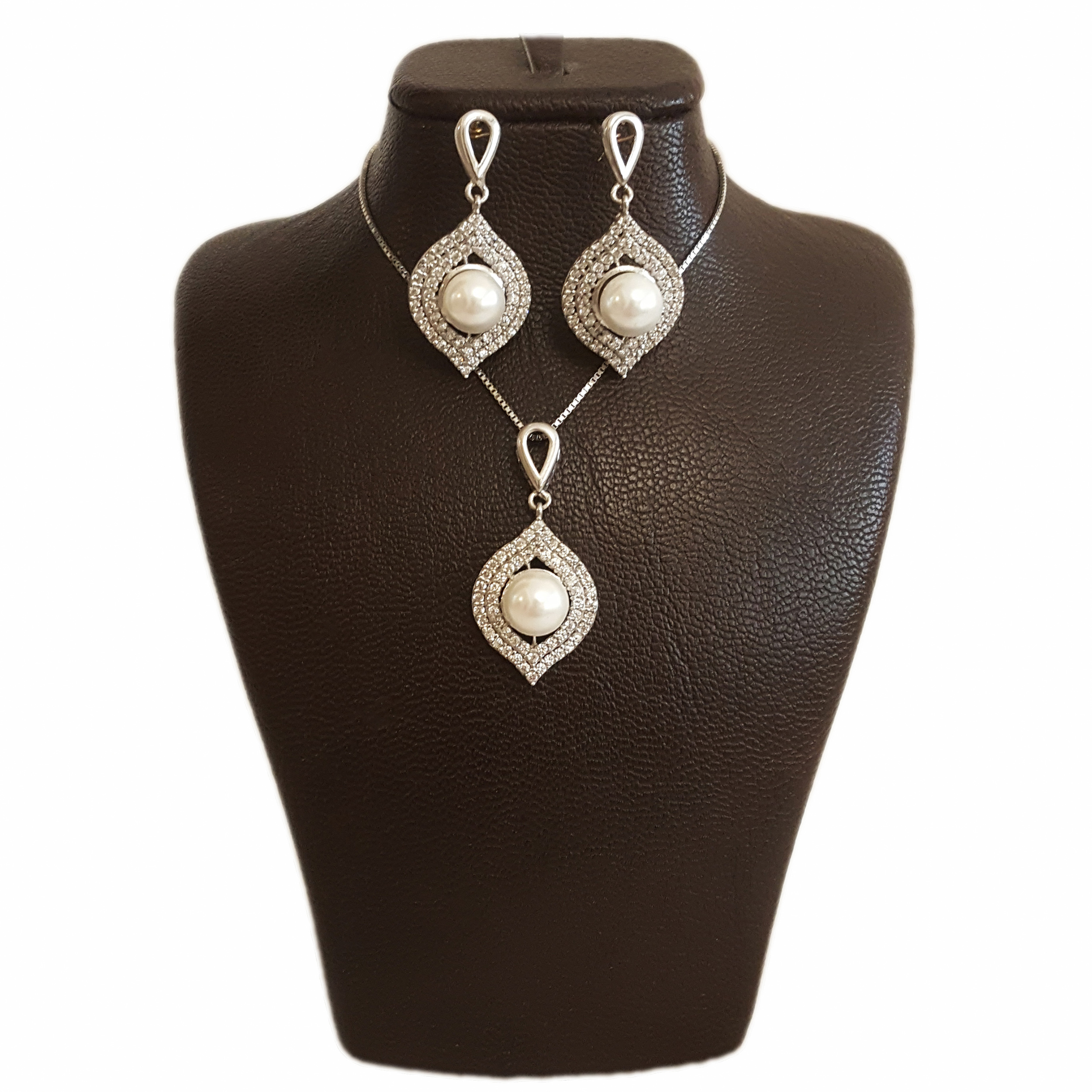 نیم ست نقره زنانه مدل AVN_N055