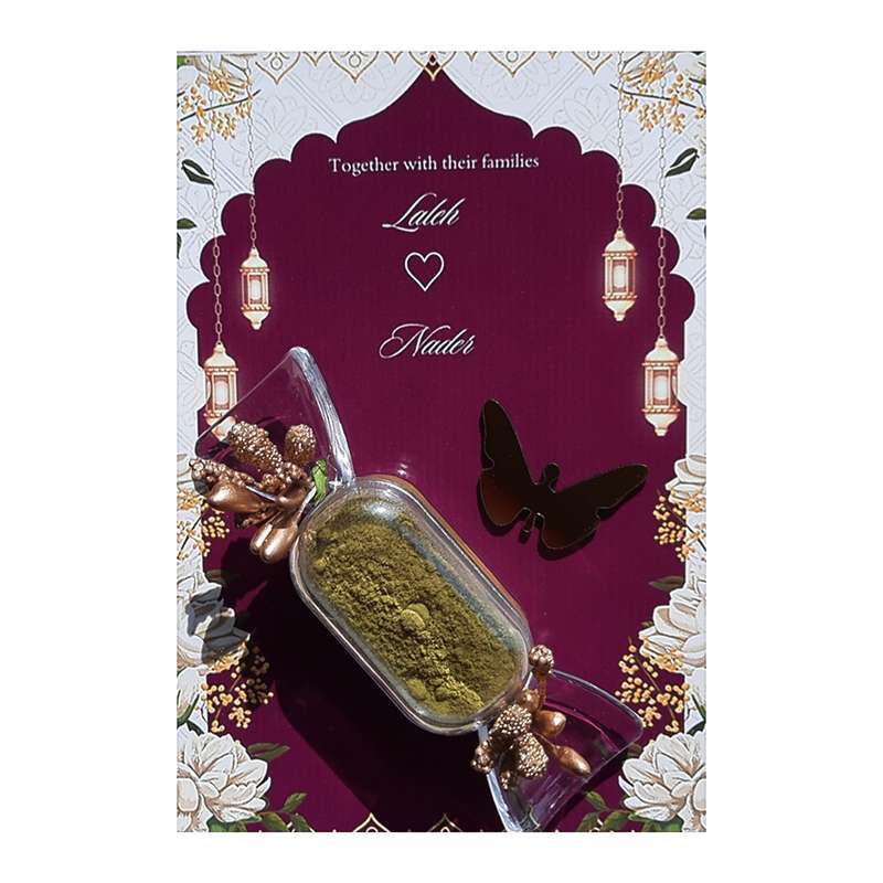 گیفت عروسی طرح حنا مدل کارتی بسته ۸ عددی گیفت عروسی طرح حنا مدل کارتی بسته ۸ عددی