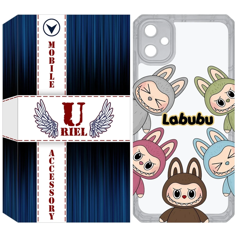 کاور یوریل مدل Clear کد 102 طرح لبوبو Labubu مناسب برای گوشی موبایل سامسونگ Galaxy A05