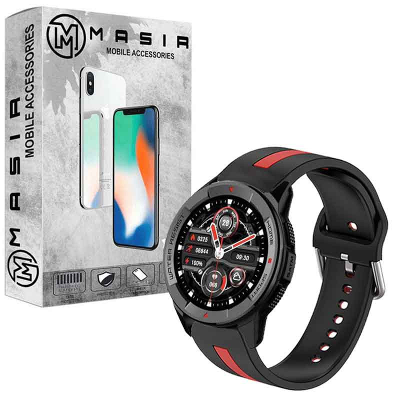 بند مسیر مدل Silic Dual Color مناسب برای ساعت هوشمند میبرو X1 / A1
