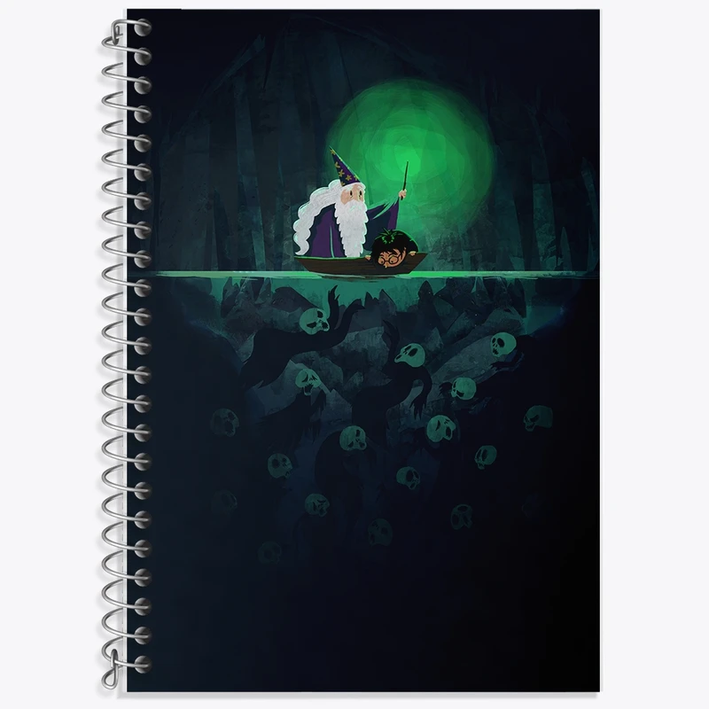 دفتر زبان 50 برگ خندالو مدل دو خط طرح هری پاتر (Harry Potter) کد F730