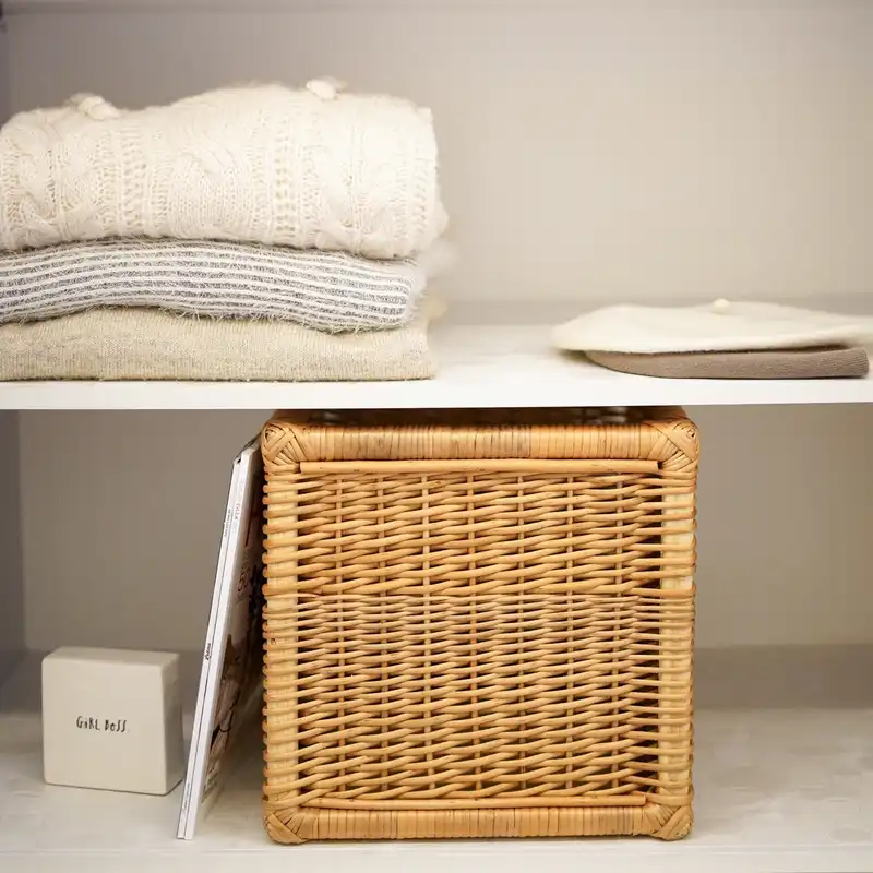 سبد حصیربافی مدل مربع