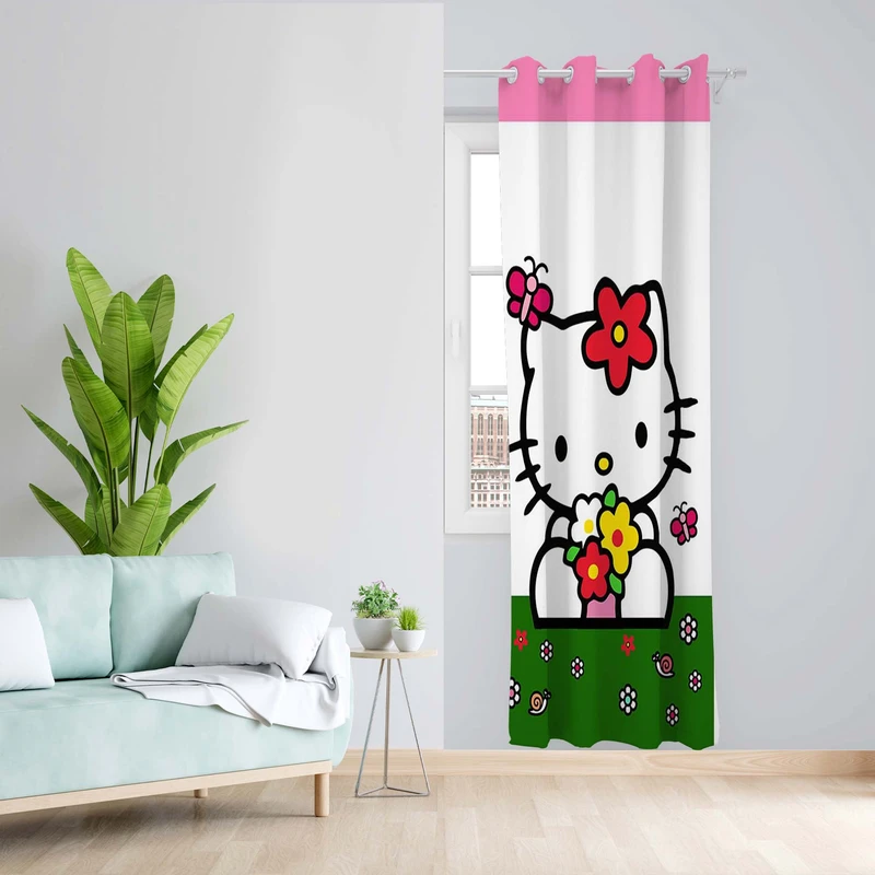 پرده طرح کیتی مدل مخمل پانچی کد 4970 z سایز 140x200 سانتی متر