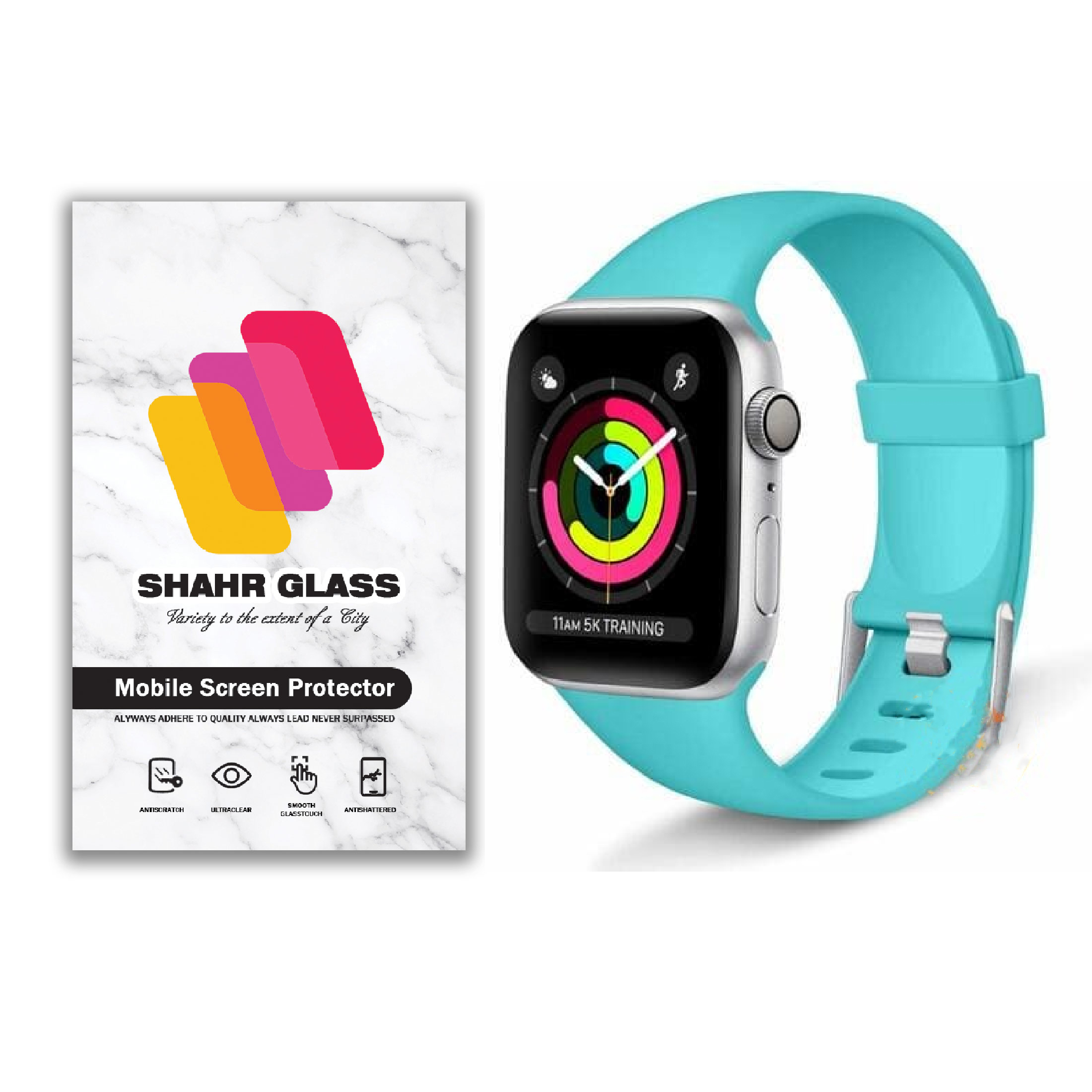 بند شهر گلس مدل SGW مناسب برای اپل واچ 45 میلی متری