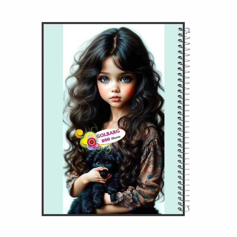 دفتر مشق 200 برگ گلبرگ مدل دخترانه کد 500087